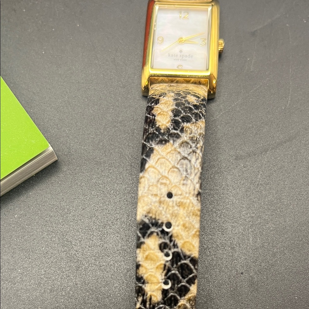 Kate Spade Gold Watch with Patterned Strap - Picture 4 of 6